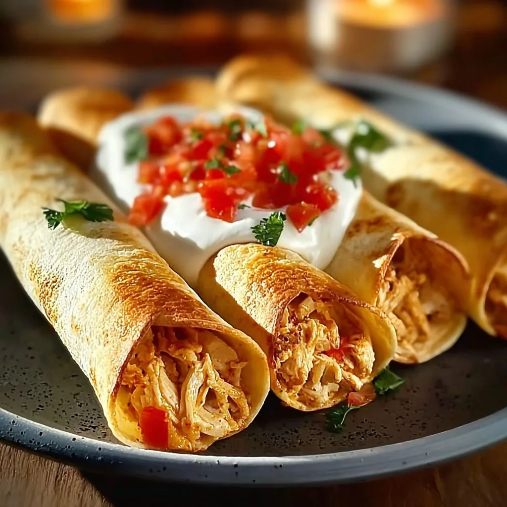 Irresistibly Crispy Baked Cream Cheese Chicken Taquitos Recipe