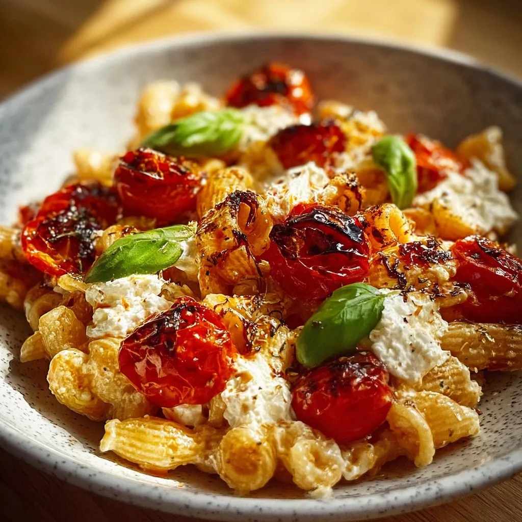 Roasted Tomato and Garlic Ricotta Pasta