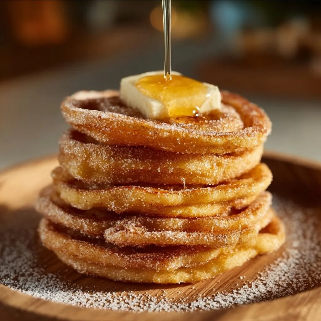 Indulge in Spanish Churro-Inspired Pancakes for Breakfast!