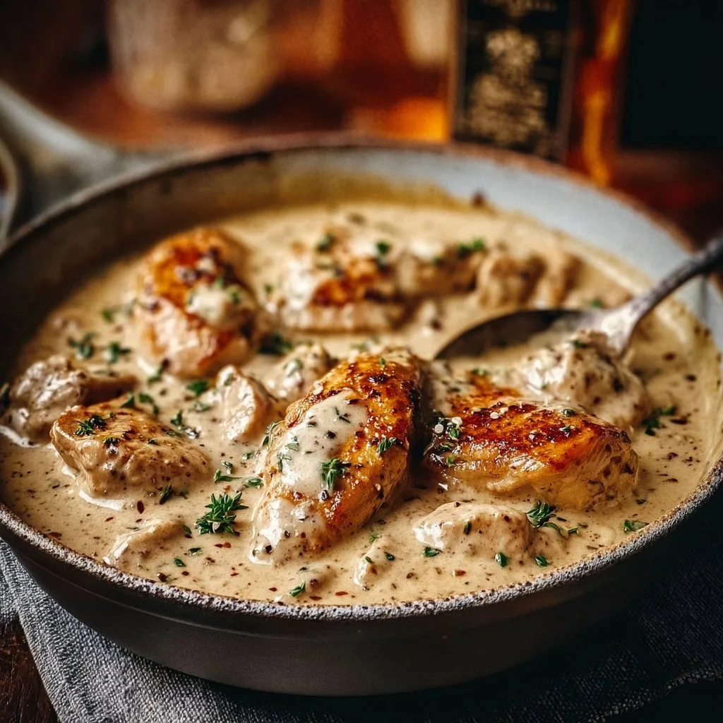 Irish Chicken Whiskey Cream Sauce