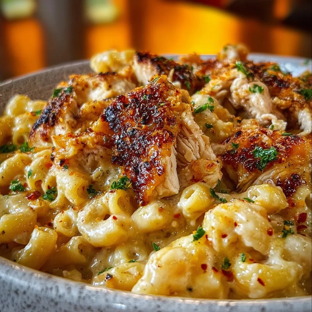 Honey Pepper Chicken Mac and Cheese