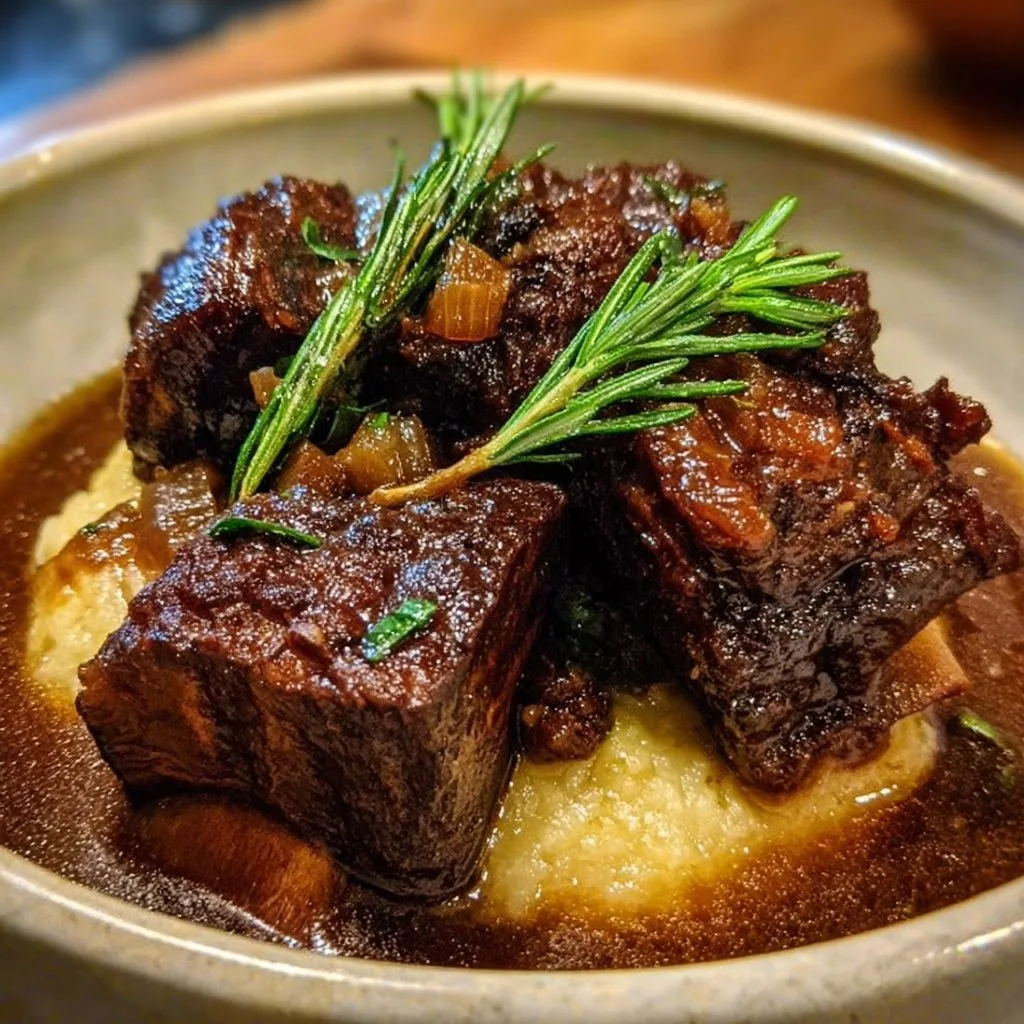Slow-Braised Beef Short Ribs in Apple Cider