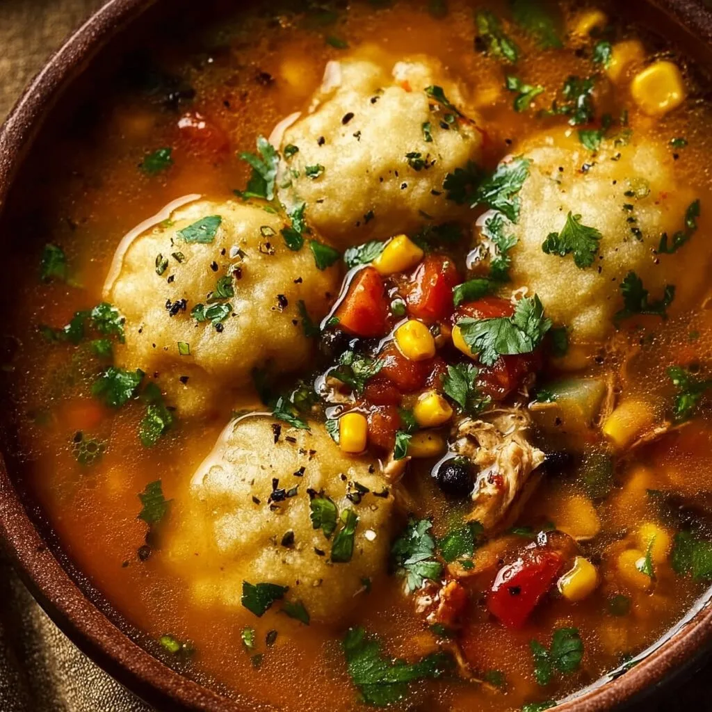 Tamale Soup with Tamale Dumplings