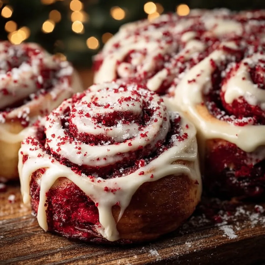Red Velvet Cinnamon Rolls | The Perfect Christmas Morning Treat