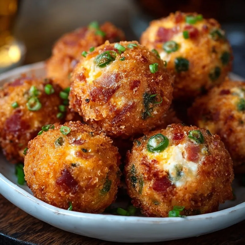 Spicy Bacon Cheese Balls With Jalapeño Twist