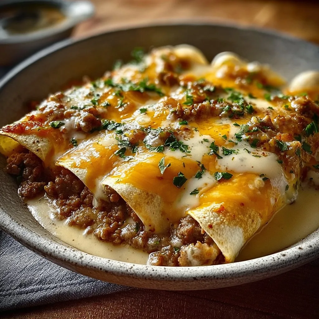 Delicious Breakfast Enchiladas with Sausage Gravy Made Easy