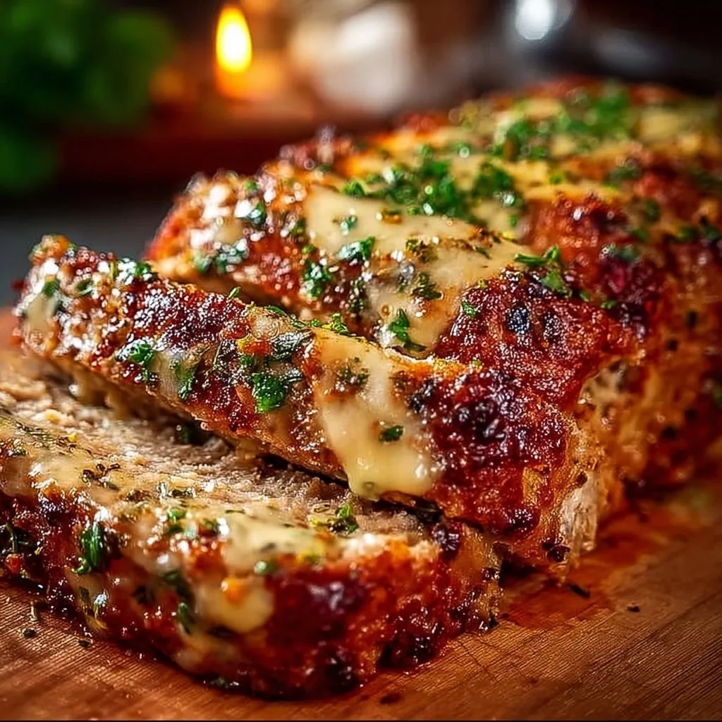 Garlic Parmesan Chicken Meatloaf