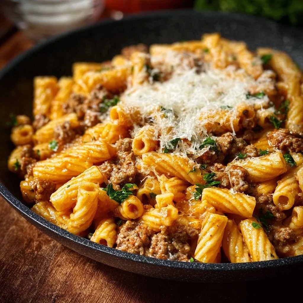 Cheesy Ground Turkey Pasta