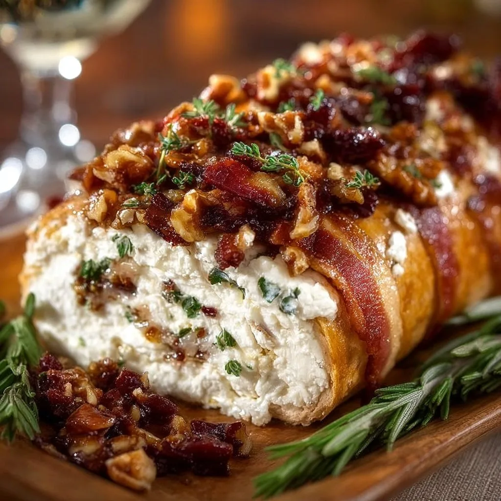 Million Dollar Bacon Goat Cheese Appetizer Log