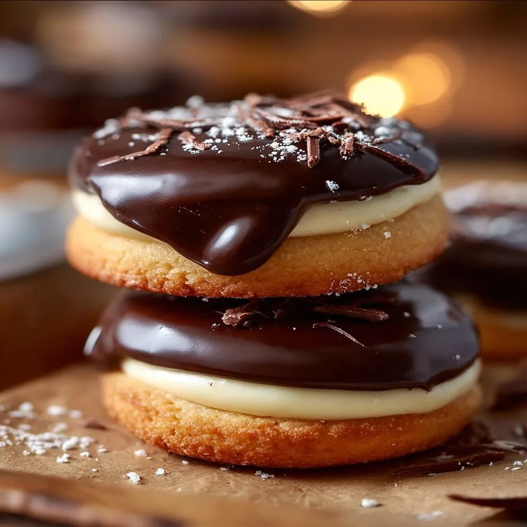 Boston Cream Pie Cookies