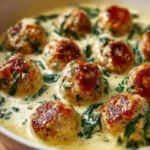 baked chicken ricotta meatballs in creamy spinach 2026 01 06 115525 512x512 1