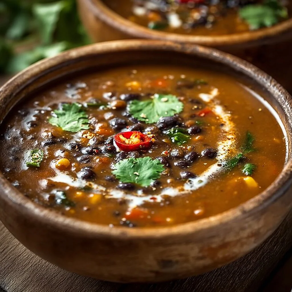 Black Bean and Lentil Soup