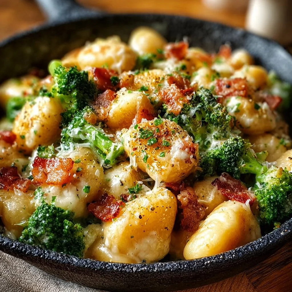 Boursin, Bacon, and Broccoli Gnocchi