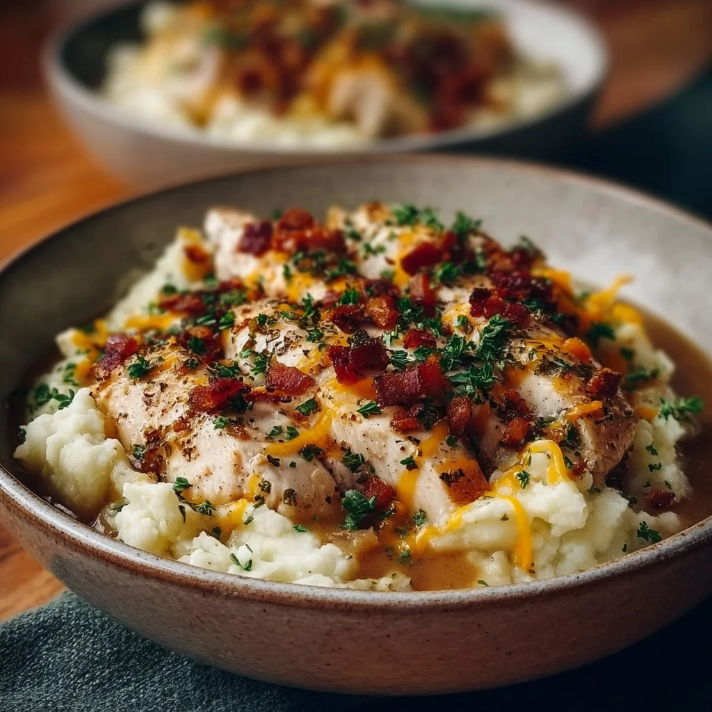 Chicken Mashed Potato Bowls