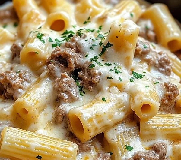 Creamy Beef Rigatoni