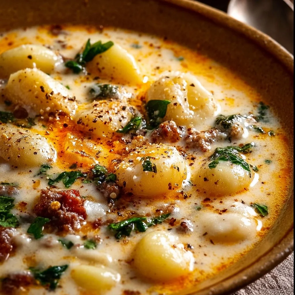 Creamy Garlic Gnocchi Soup