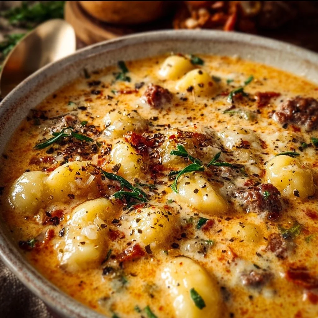 Creamy Garlic Gnocchi Soup