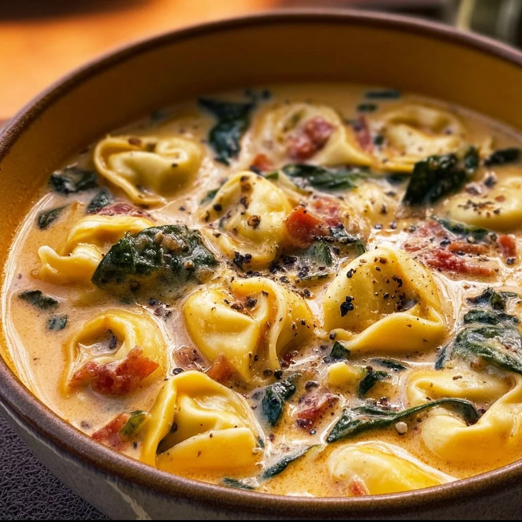 Creamy Tuscan Garlic Tortellini Soup