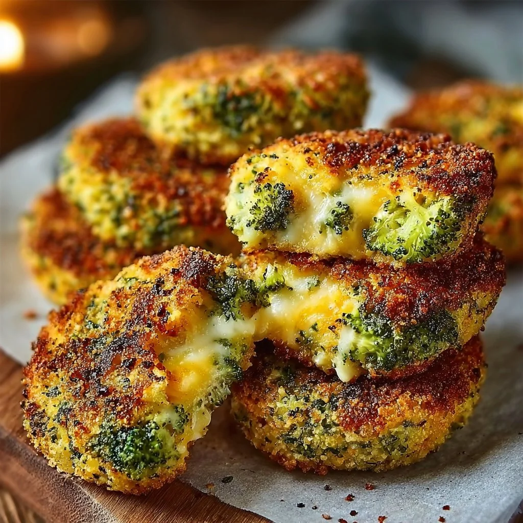 Crispy Broccoli Cheese Rounds