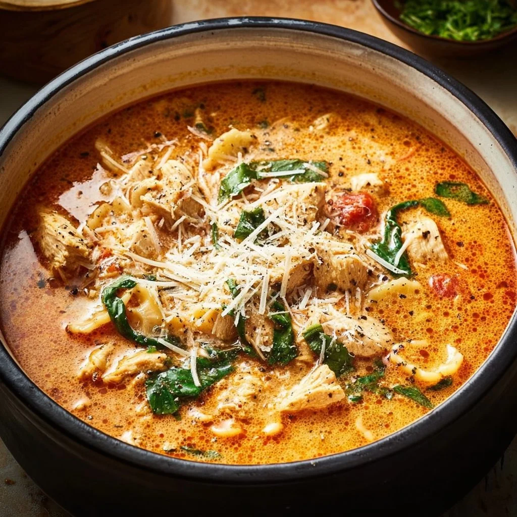 Crockpot Chicken Parmesan Soup
