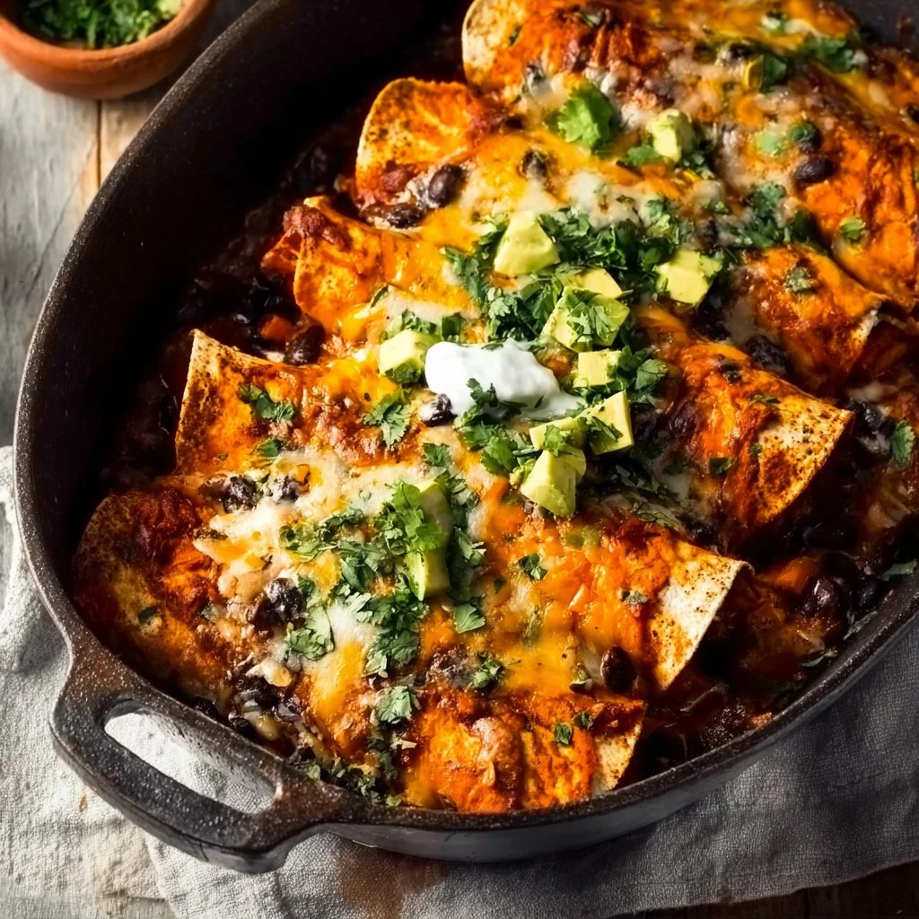 Delicious Black Bean and Sweet Potato Enchiladas Made Easy