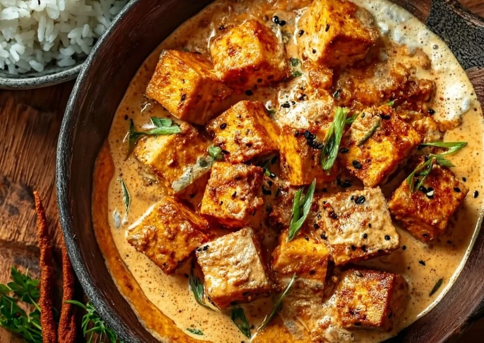 Delicious Spicy Tofu with Creamy Coconut Sauce Recipe