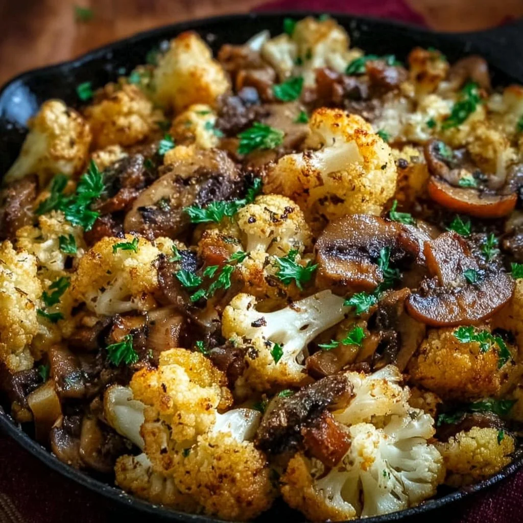 Garlic Cauliflower Mushroom Skillet: Quick & Delicious Dish