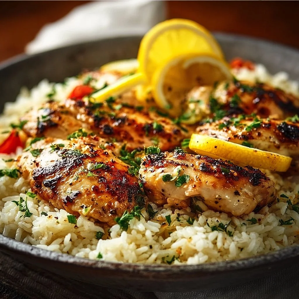 Greek Chicken and Lemon Rice