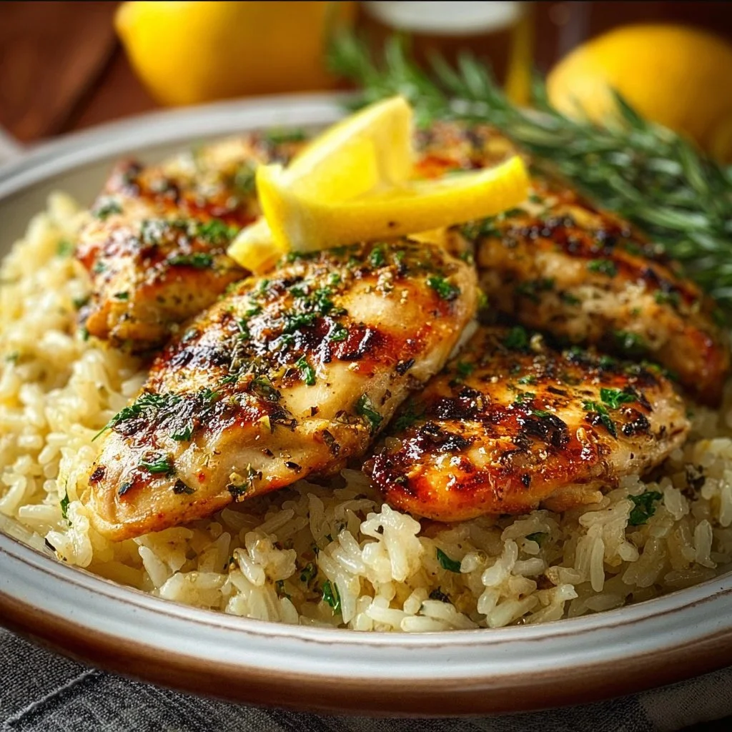 Greek Chicken and Lemon Rice