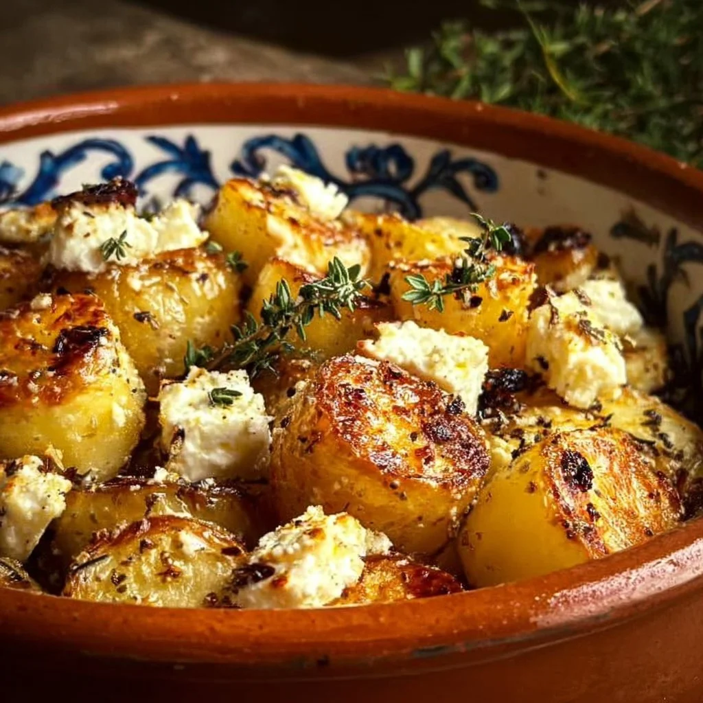 Greek Feta Roast Potatoes