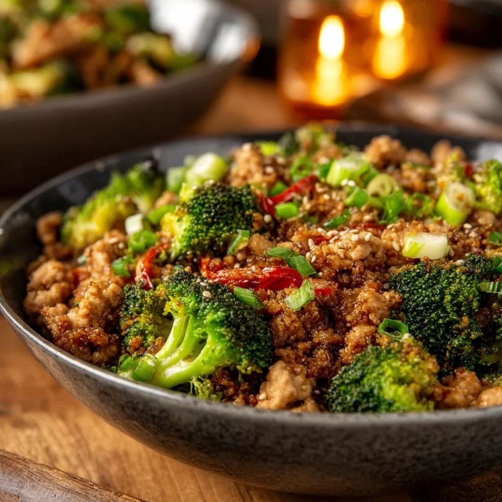 Ground Chicken and Broccoli Protein Bowls