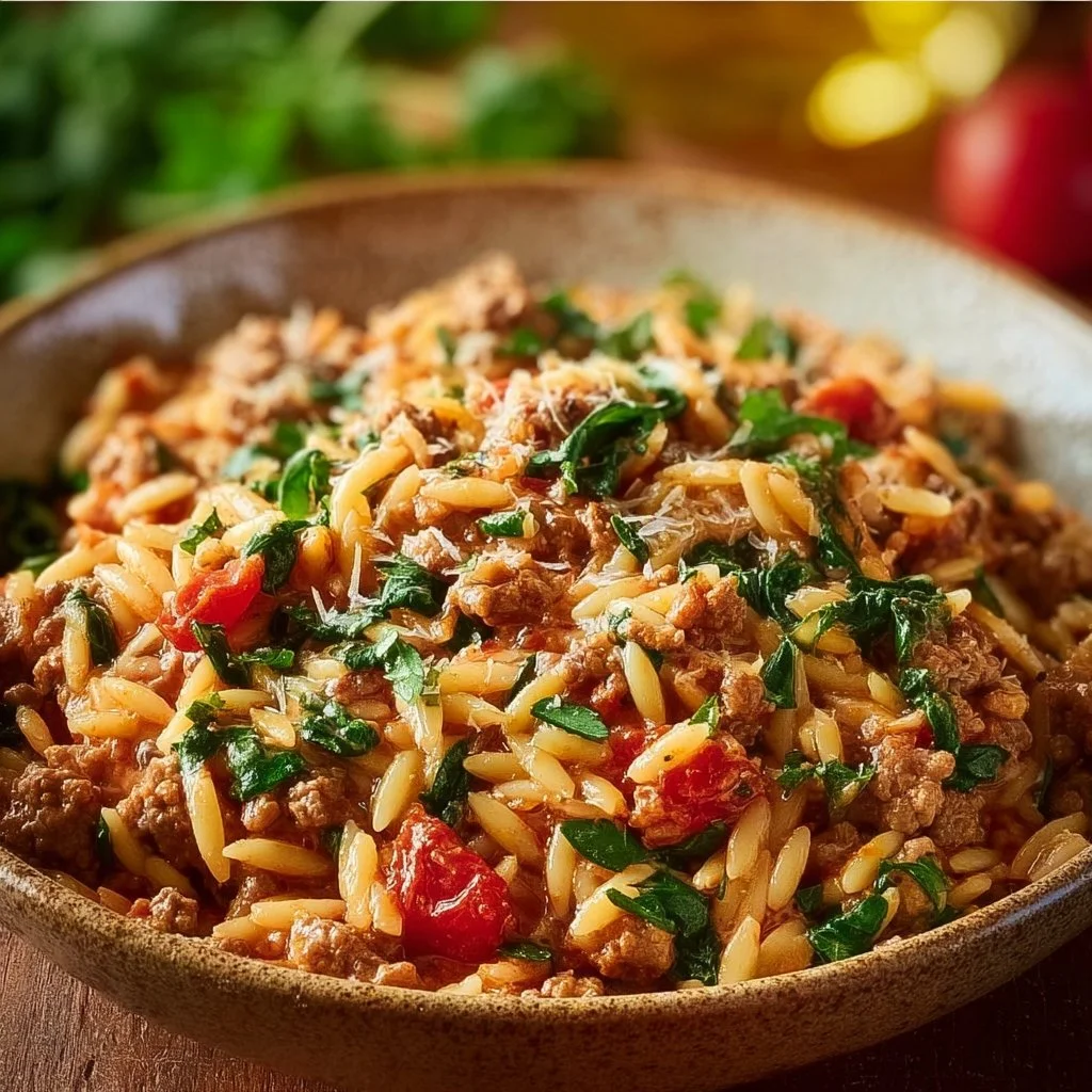 Ground Turkey and Orzo
