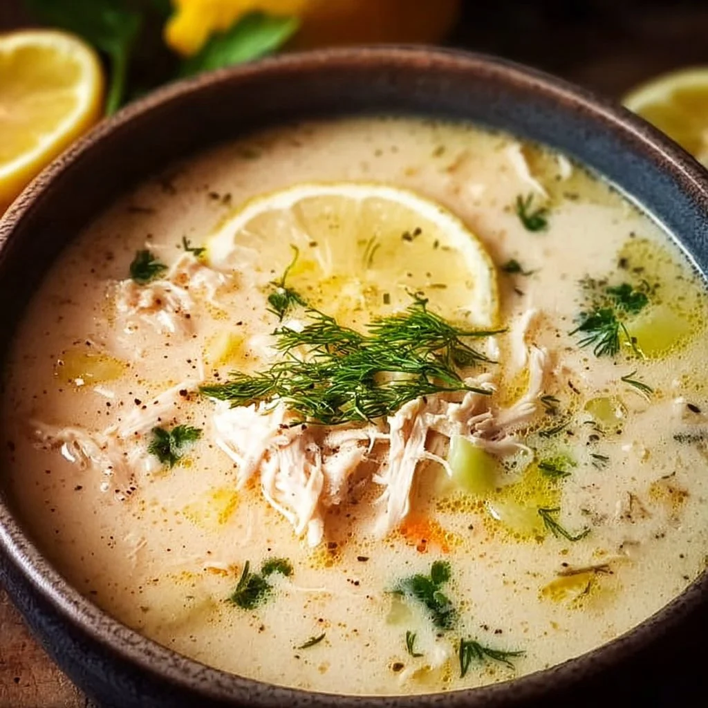 Healing Greek Lemon Chicken Soup (Avgolemono) Recipe for Comfort & Wellness