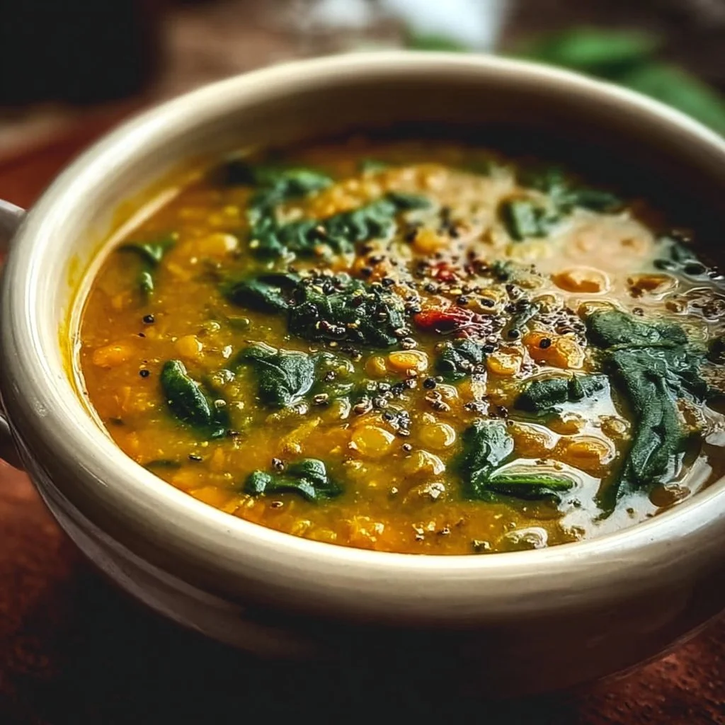 Healing Lentil Spinach Soup in 45 Minutes