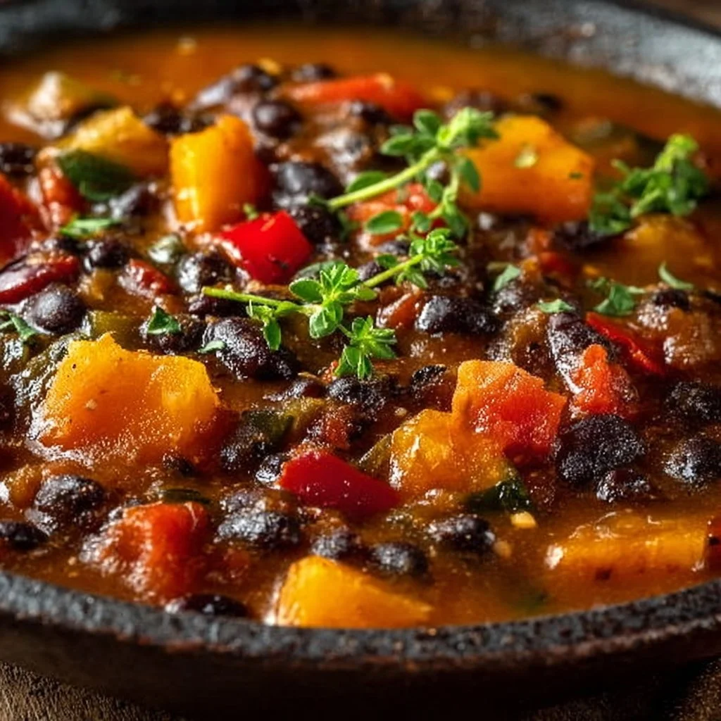 Hearty Black Bean & Squash Stew