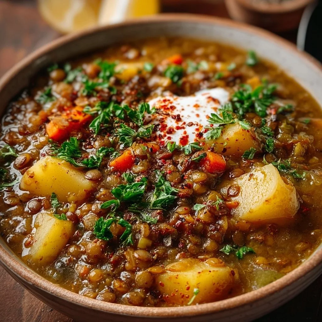 Hearty Lentil and Potato Soup