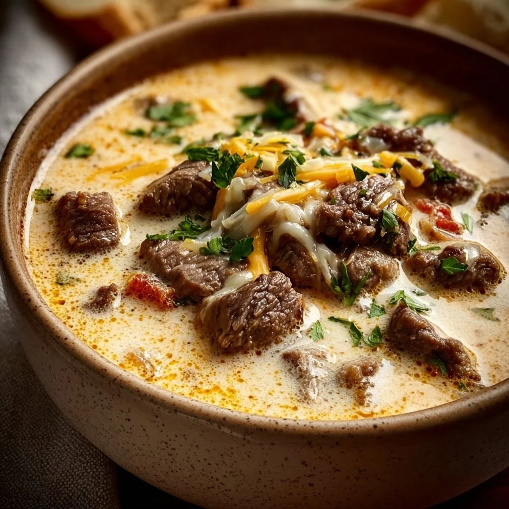Irresistibly Creamy Philly Cheese Steak Soup You’ll Love