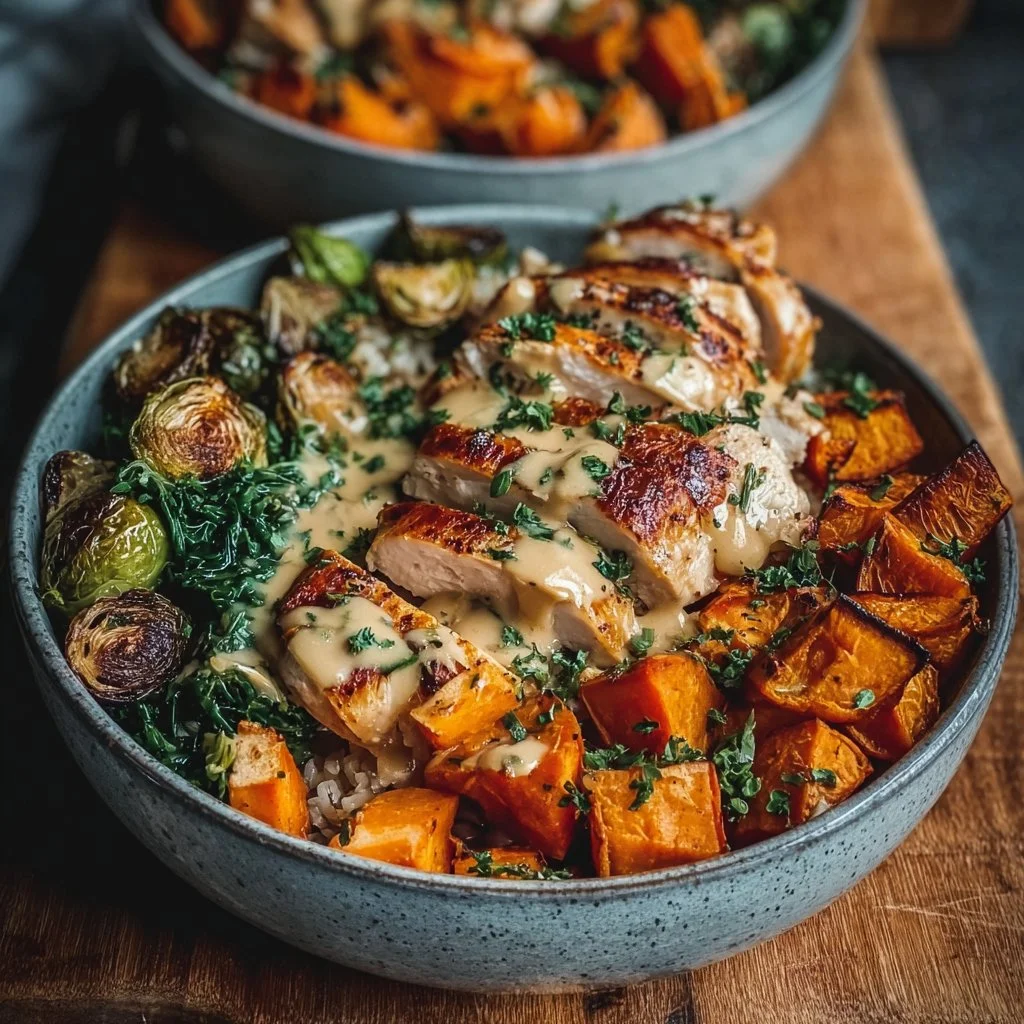 Maple Dijon Chicken Sweet Potato Bowls for Cozy Nights