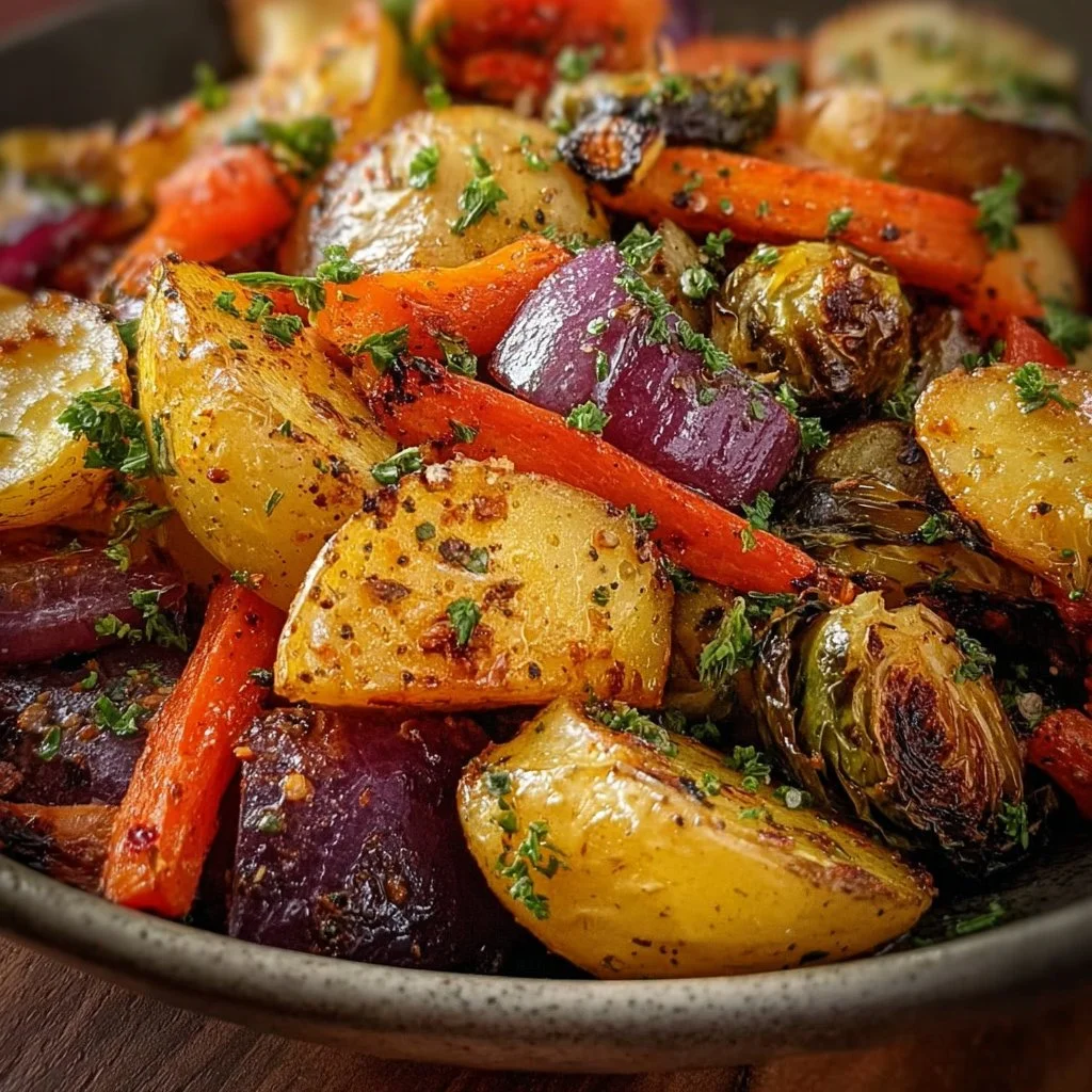 Maple Dijon Roasted Vegetables