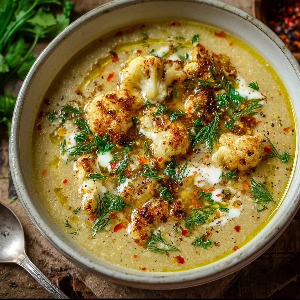 Mediterranean Cauliflower Soup Recipe