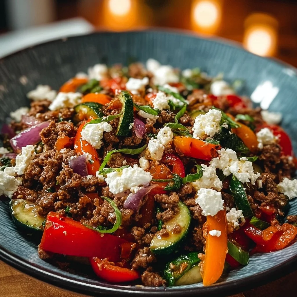 Mediterranean Ground Beef Stir Fry – A Quick & Healthy Dinner