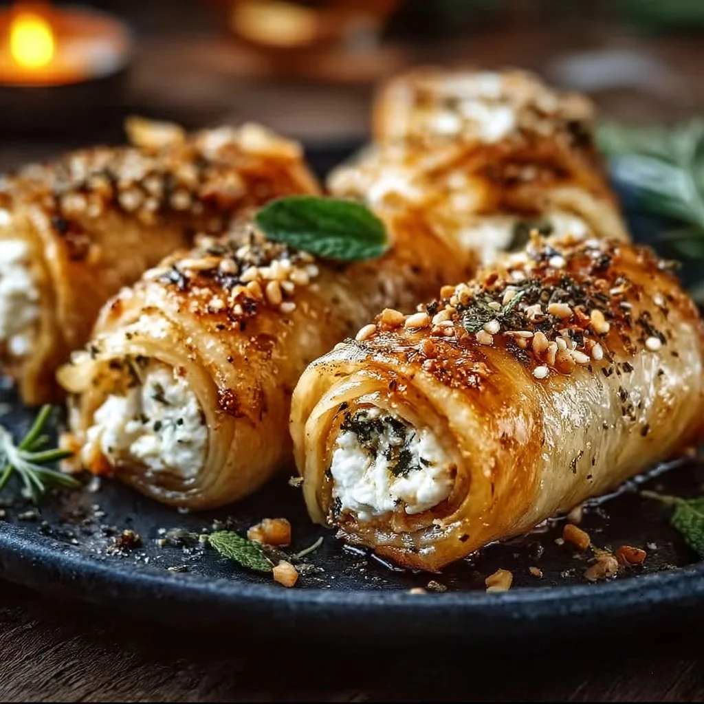 Oven Fried Feta Rolls