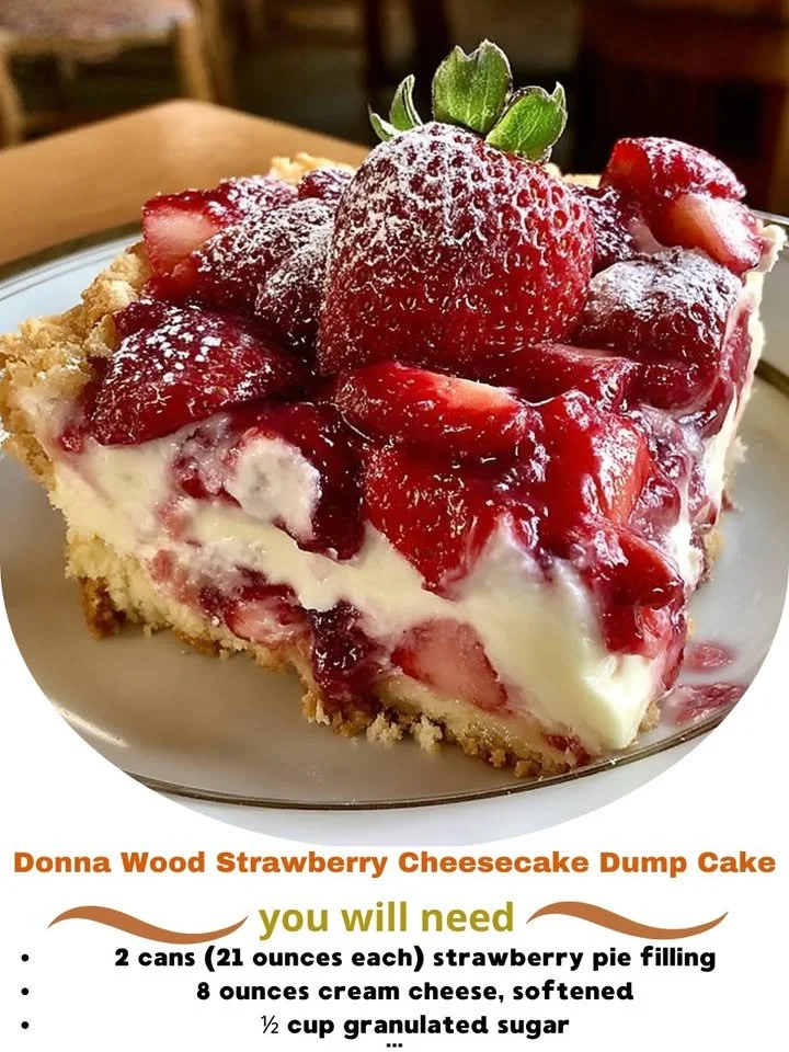 Strawberry Cheesecake Dump Cake