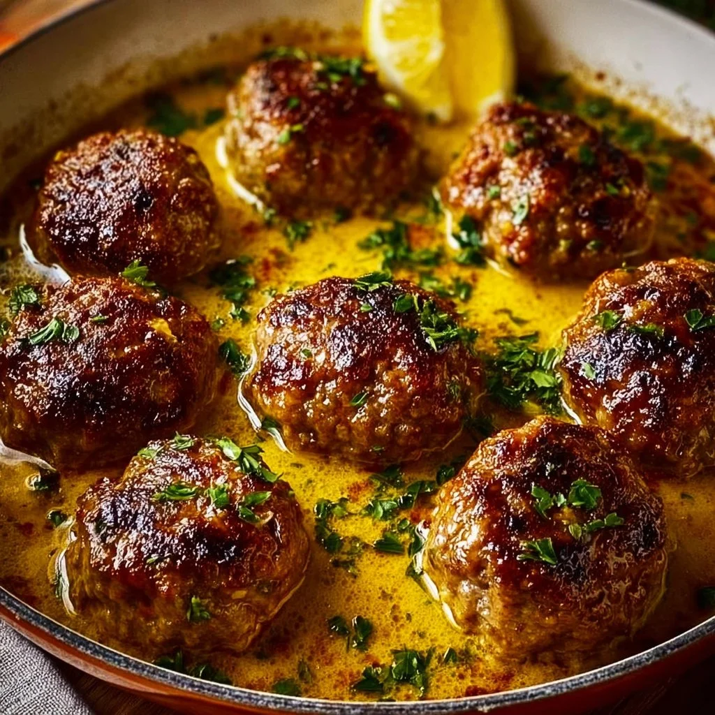 The Softest and Juiciest Greek Meatballs in Lemon Sauce