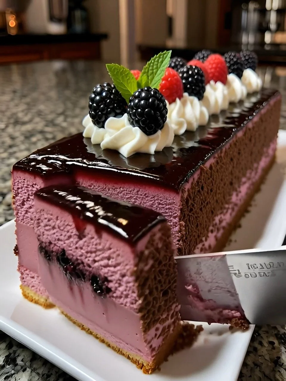 Blackberry Mousse Cake