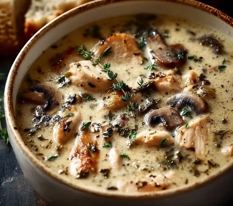 Creamy Chicken and Mushroom Soup