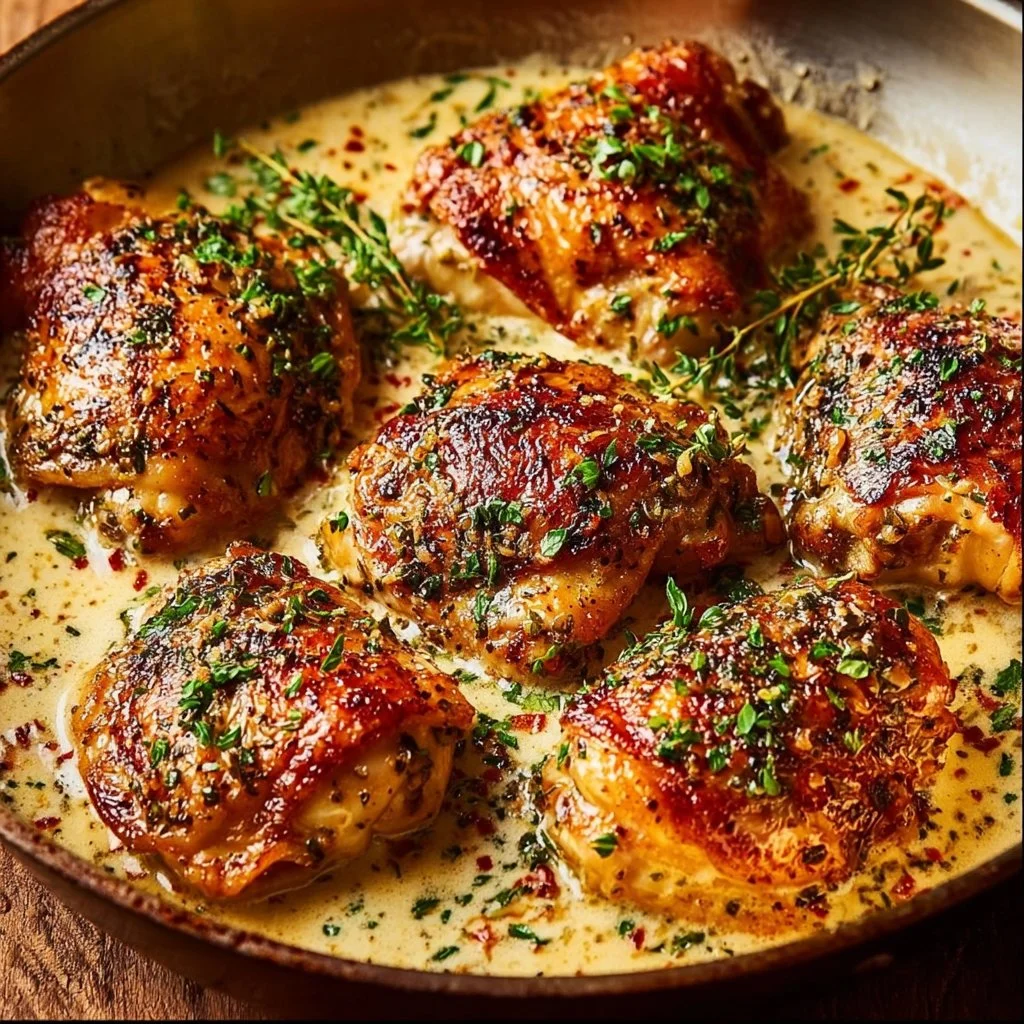 Creamy Garlic Chicken Thighs (Restaurant-Style, 30 Minutes)
