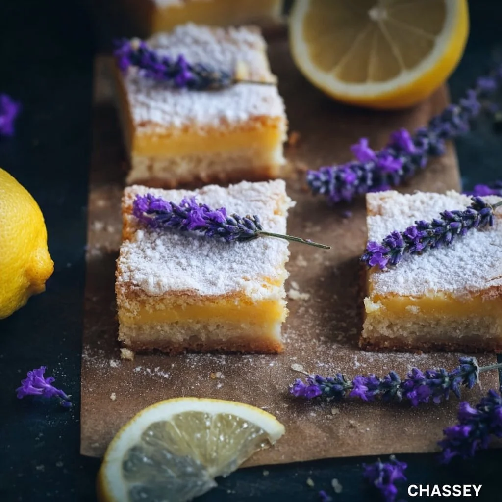 Lavender Lemon Bars [65 Minutes] - Chasety