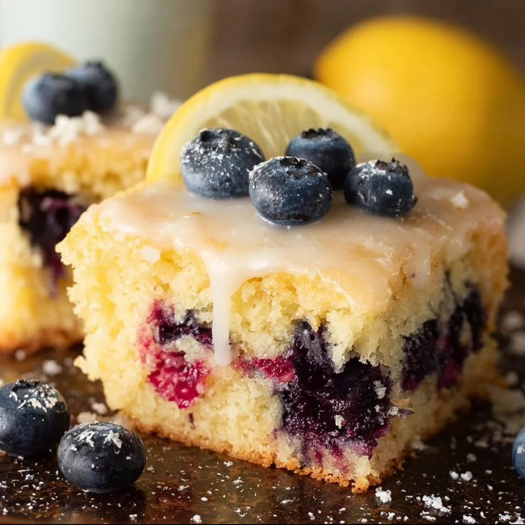 Lemon Blueberry Sheet Cake