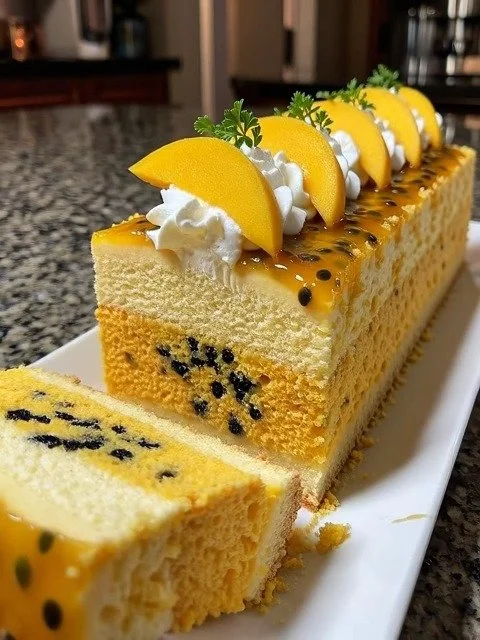 Mango Passionfruit Tropical Layer Cake